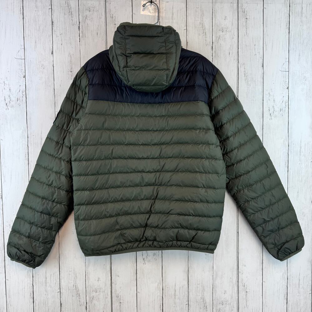 Scandinavian Explorer Olive Black Down Jacket Ultra Light Hooded Unisex Small - Picture 3 of 16